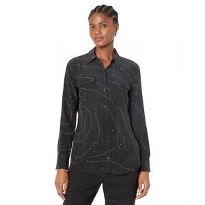 Equipment Signature Printed Blouse - True Black/Natural
